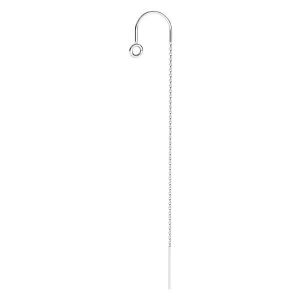 Pendiente cadena, plata 925, KLA-43 73 mm