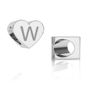 Corazón bead colgante, plata 925, ODL-00261 5,4x6,5x7,5 mm - W