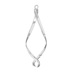 Espiral colgante, plata 925, EARRING 024 16,1x49 mm