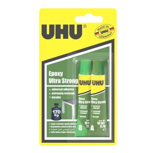 Pegamento transparente, UHU Epoxy Ultra Strong 20 ml*GLUE 10