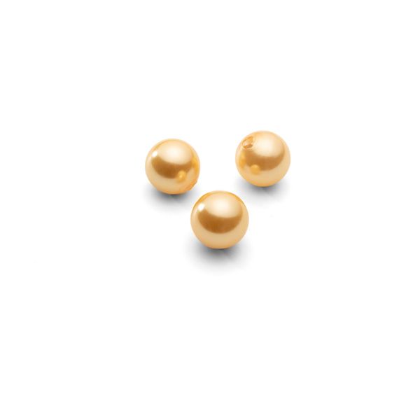Redondo perlas naturales dorados 6 mm 2H, GAVBARI PEARLS