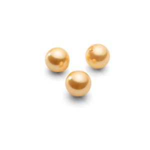 Redondo perlas naturales dorados 8 mm 2H, GAVBARI PEARLS