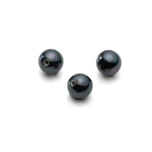Redondo perlas naturales negras 8 mm 2H, GAVBARI PEARLS