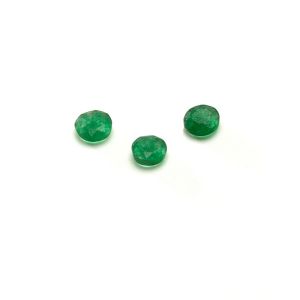 Piedra redonda, espalda plana, 3 mm dark green Jade, GAVBARI