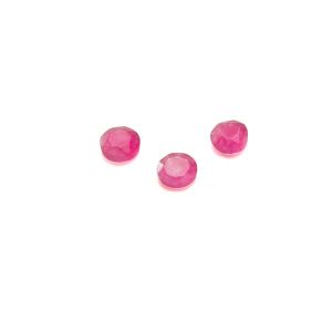 Piedra redonda, espalda plana, 3 mm jadeite neon pink, GAVBARI