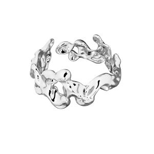 Ondas gotas anillo, plata 925, U-RING OWS-00122 10x19,1 mm