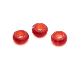 DONUT rojo jade 5x10 mm GAVBARI, piedra semipreciosa 