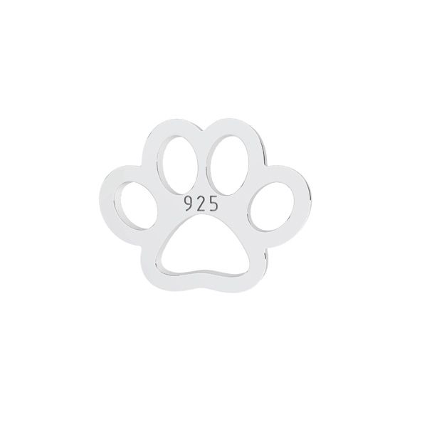 Pata de perro colgante, plata 925, LKM-3084-05 5,6x7 mm
