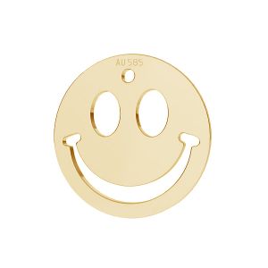Sonreír emoticon colgante*oro 585*LKZ14K-50128 - 0,30 15x15 mm