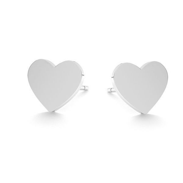 Corazón aretes*plata 925*KLS LKM-3091 - 0,50 7,7x9 mm