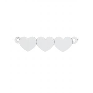 Corazón colgante plata 925, LKM-3090 - 0,50 6x25,6 mm
