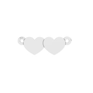 Corazón colgante plata 925, LKM-3092 - 0,50 6,1x17,9 mm