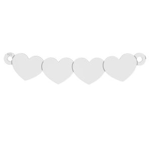 Corazón colgante plata 925, LKM-3093 - 0,50 7,1x31,9 mm