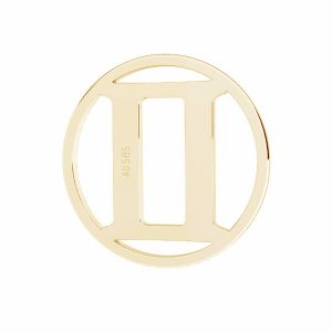 Colgante geminis zodíaco, oro 14K, LKZ14K-50180 - 0,30 12x12 mm