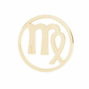 Colgante virgo zodíaco, oro 14K, LKZ14K-50184 - 0,30 12x12 mm