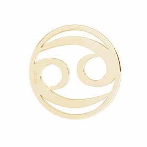 Colgante cáncer zodíaco, oro 14K, LKZ14K-50185 - 0,30 12x12 mm