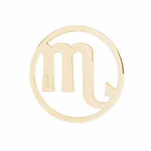 Colgante escorpión zodíaco, oro 14K, LKZ14K-50187 - 0,30 12x12 mm