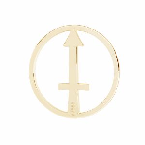 Colgante sagitario zodíaco, oro 14K, LKZ14K-50188 - 0,30 12x12 mm