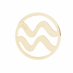 Colgante acuario zodíaco, oro 14K, LKZ14K-50190 - 0,30 12x12 mm