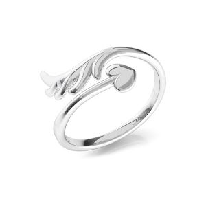 Corazón anillo, plata 925, U-RING ODL-00575 18,9x19 mm