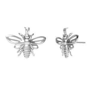 Abeja aretes, plata 925, KLS ODL-00628 14,5x21,5 mm