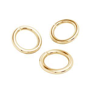 Oro anillas AU 585 14K, KC-0,80x2,15