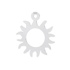 El sol colgante, plata 925, LKM-3130 - 0,50 12,8x14,7 mm