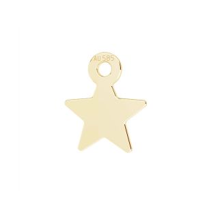 Estrella mini colgante, oro 14K, LKZ14K-50197 - 0,30 7x8,3 mm