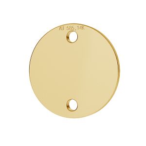 Etiqueta redonda colgante oro 14K LKZ-00094 - 0,30 mm