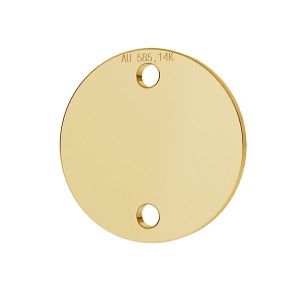 Etiqueta redonda colgante*oro 585*LKZ14K-50211 - 0,30 19x19 mm