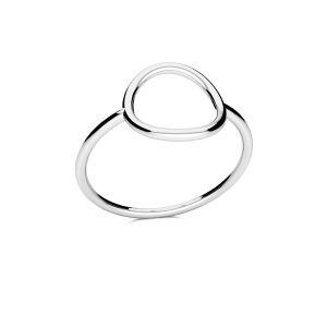 Redondo anillo, plata 925, RING ODL-01069 10x18,5 mm R-11