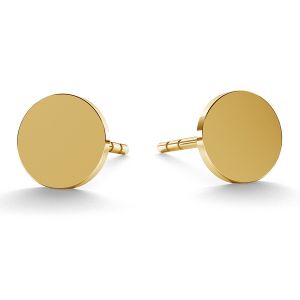 Redondo aretes oro 14K LKZ-00933 KLS - 0,30 mm