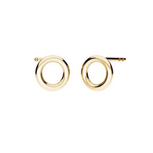Circulo pendientes*oro 585*KLS-33 1,1x3,5 mm