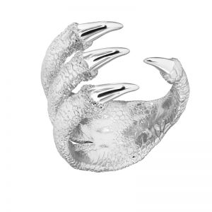 Anillo, garras de dragón - tamaño universal, plata 925, U-RING OWT-00004 15,5x24 mm