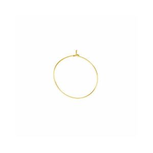 Pendiente criolla, oro 14K, SG - BZ 27 0,8x13,5 mm
