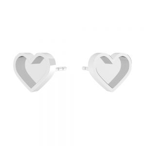 Corazón colgante, base de resina*plata 925*KLS ODL-01117 6,5x7,4 mm