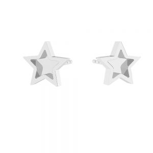 Estrella pendiente, base de resina*plata 925*KLS ODL-01118 7x7 mm