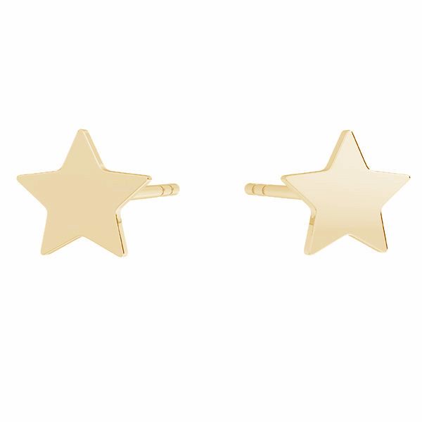 Estrella aretes, oro 14K, KLS LKZ14K-50247 - 0,30 7x14,5 mm