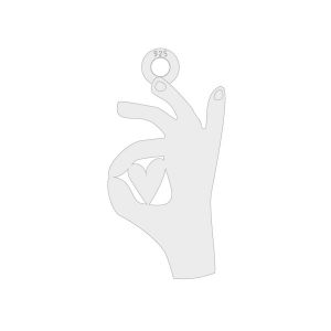 Colgante*plata 925*LKM-3296 10x19,7 mm