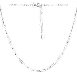 Base de collar, plata 925, CHAIN 75 (FIO 100 3,1x10,7 mm) - 35 + 4 cm