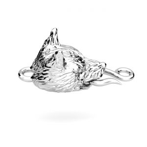 Cierre marinero - lobo, plata 925*ZAM 7 SET OWS-00404 8x12,4 mm