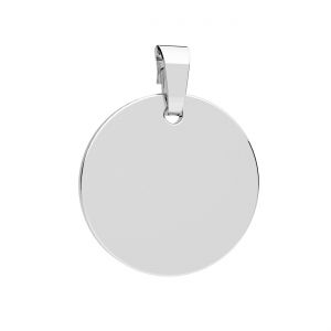 Colgante de etiqueta redonda, plata 925, KR LKM-2680 BL 2 - 0,40 12x16 mm
