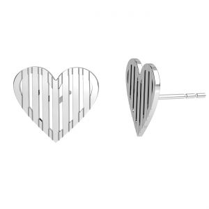 Corazón aretes*plata 925*KLS LKM-3319 - 0,50 12x13,5 mm