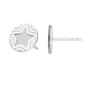 Estrella aretes, plata 925, KLS LKM-3320 - 0,50 10x10 mm