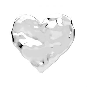 Corazón colgante, plata 925, LKM-3338 - 0,50 26,1x29,3 mm