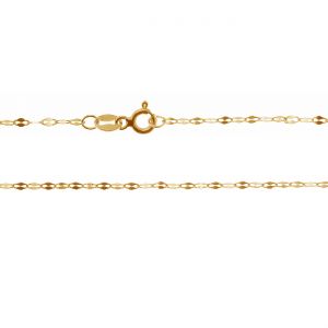 Pulsera de oro con cierre, tejido ankier, placa triturada*oro AU 585*SG-FBL 030 19 cm