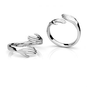 Manos anillo, panal universal, plata 925, U-RING OWS-00589 2,8x16,2 mm