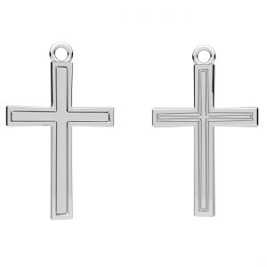 Colgante de cruz, base de resina*plata 925*CON-1 ODL-01359 16,1x26,4 mm