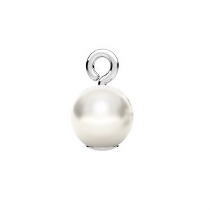 Colgante - blanca perla GAVBARI 6 mm*plata AG 925*EL 51 6x10,5 mm