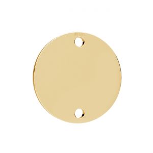 Conector colgante de oro - placa redonda*oro AU 585*LKZ14K-50275 - 0,30 14x14 mm